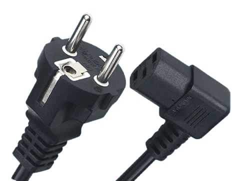 Korea Power Cords, KSC 8305 Straight Plug To lEC 60320 C13 Left AngleConnector, Type E,F, 3 Poles Plug, KC Certified Korea Power Cords, KSC 8305 Straight Plug To lEC 60320 C13 Left AngleConnector, Type E,F, 3 Poles Plug, KC Certified